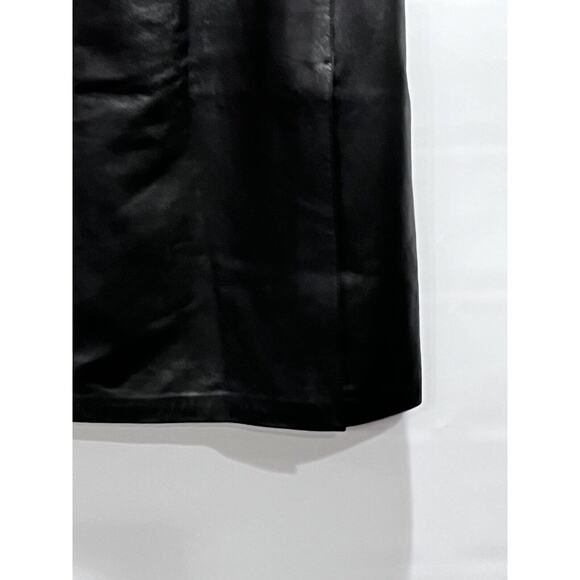 Bebe Butter Soft Black Genuine Leather Straight Skirt size 8-10, 30” waist Y2K - Picture 14 of 16